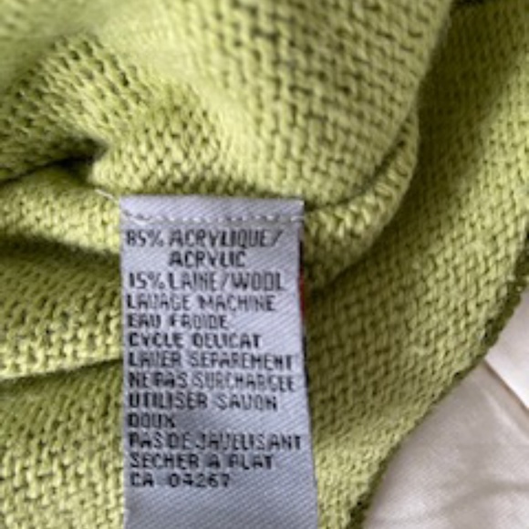 Green Wrap Front Sweater - Unique - Picture 6 of 7